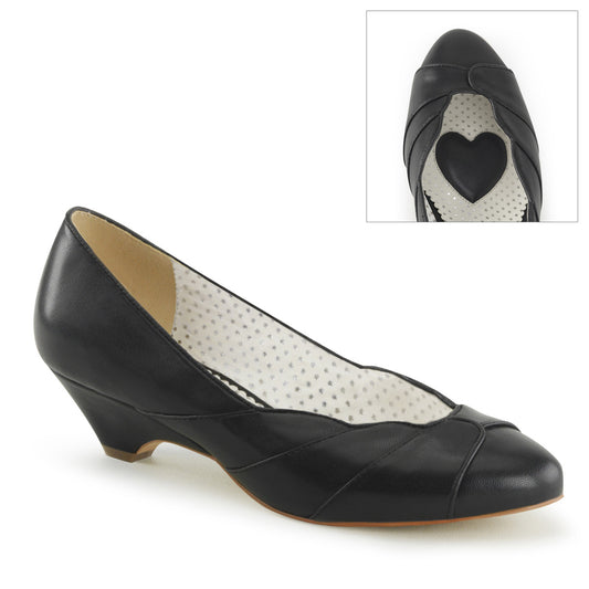 Pin Up Couture Womens Pumps LULU-05 Black Faux Leather