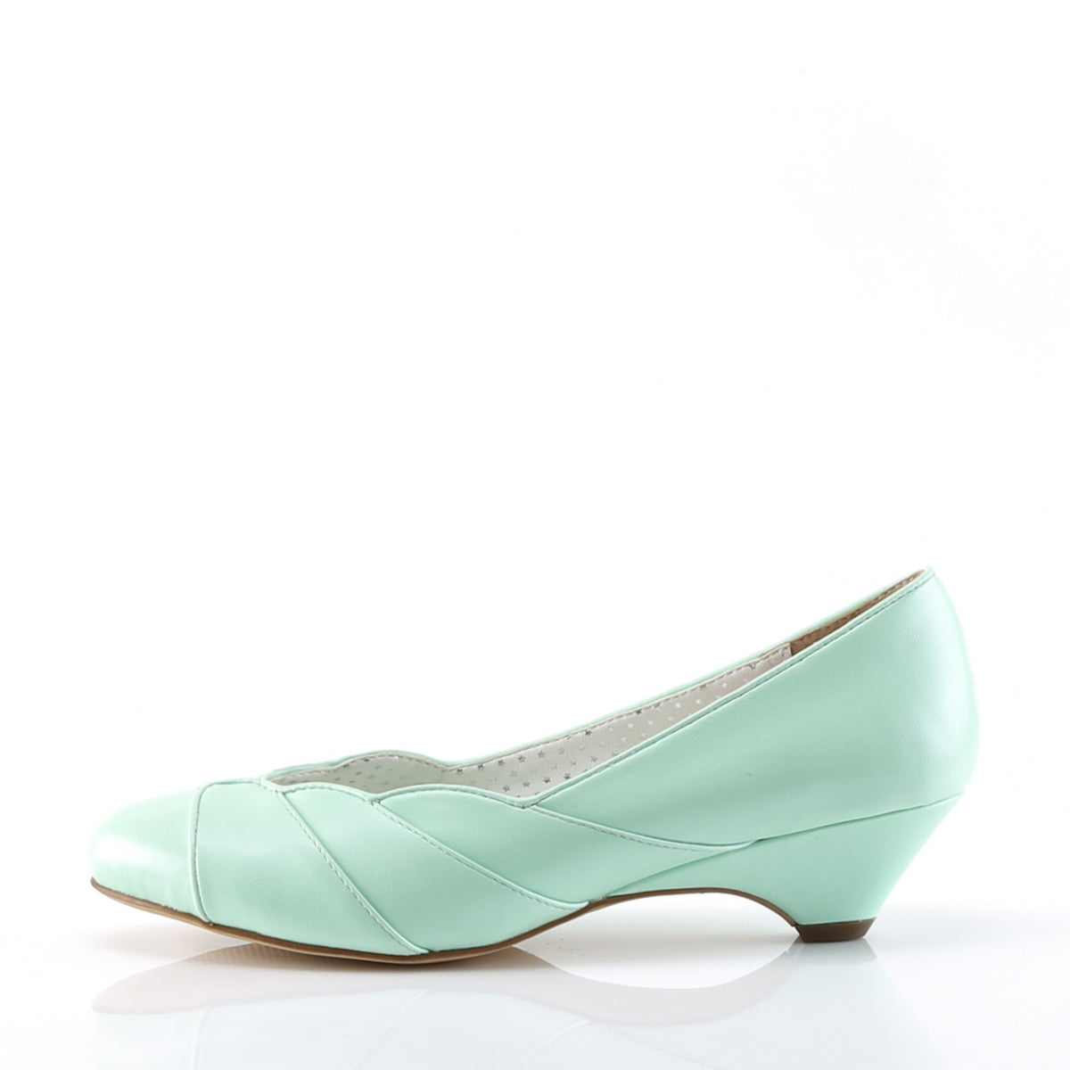 Pin Up Couture Womens Pumps LULU-05 Mint Faux Leather