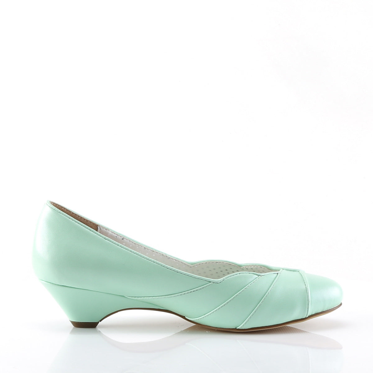 Pin Up Couture Womens Pumps LULU-05 Mint Faux Leather