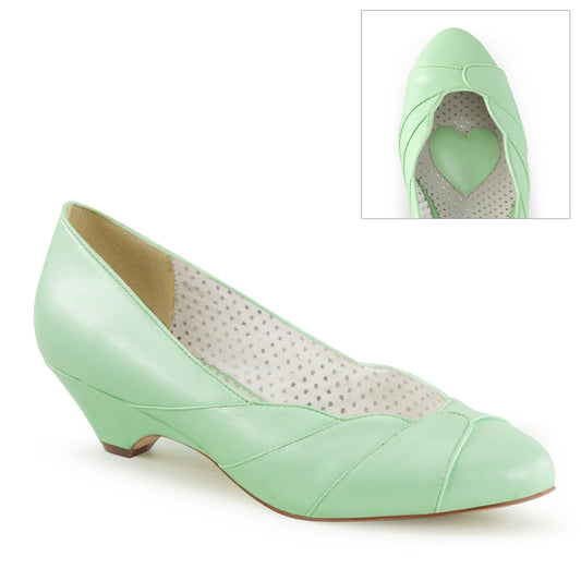 Pin Up Couture Womens Pumps LULU-05 Mint Faux Leather
