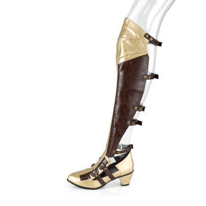 Funtasma Womens Boots MAIDEN-8830 Brown-Gold Pu