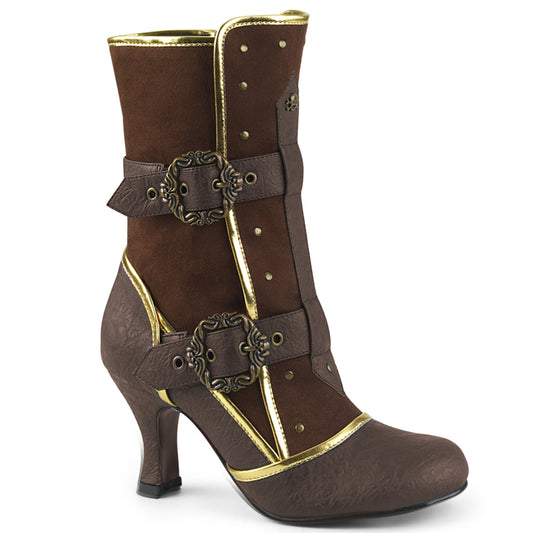 Funtasma Womens Boots MATEY-205 Brown Distressed PU-Microfiber