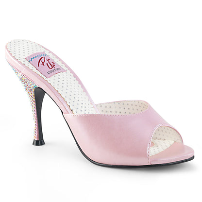 Pin Up Couture Womens Pumps MONROE-05 Pink Faux Leather