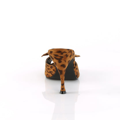 Pin Up Couture Womens Pumps MONROE-08 Leopard Print Fabric