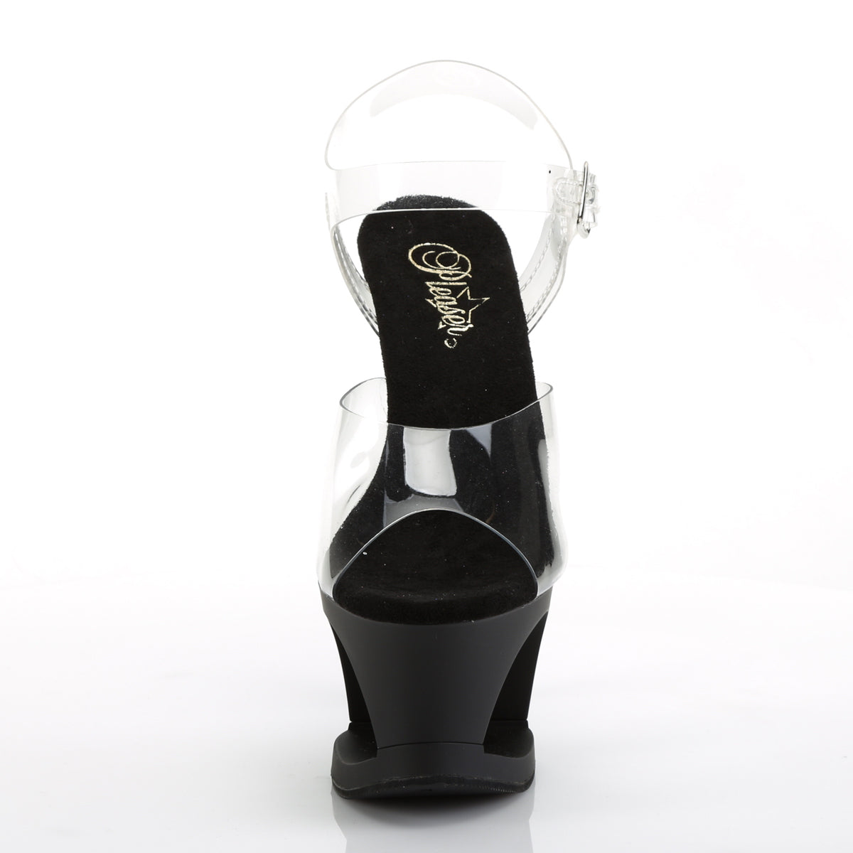 Pleaser Womens Sandals MOON-708 Clr/Blk Matte
