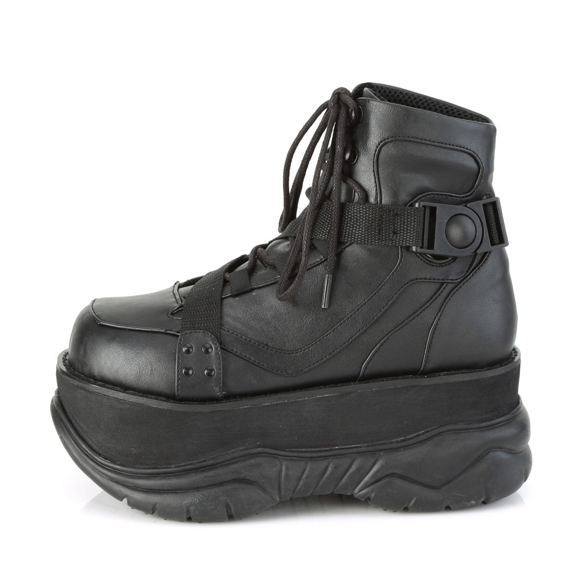 DemoniaCult Mens Boots NEPTUNE-181 Blk Vegan Leather