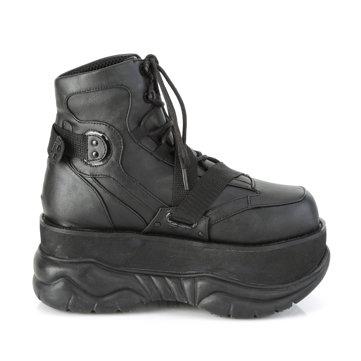 DemoniaCult Mens Boots NEPTUNE-181 Blk Vegan Leather