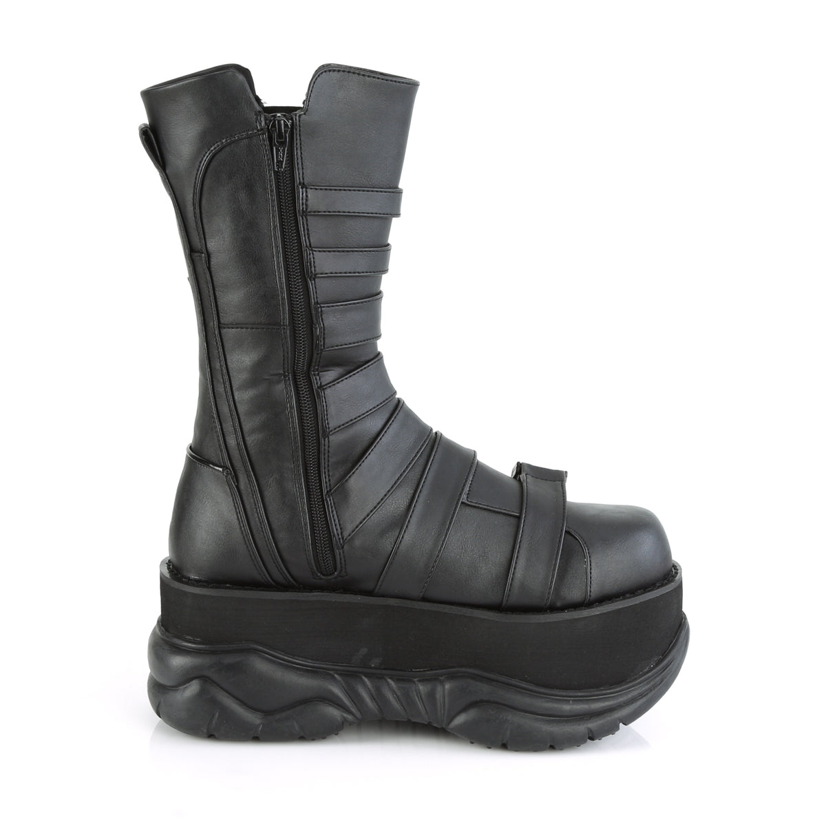 DemoniaCult Mens Boots NEPTUNE-210 Blk Vegan Leather