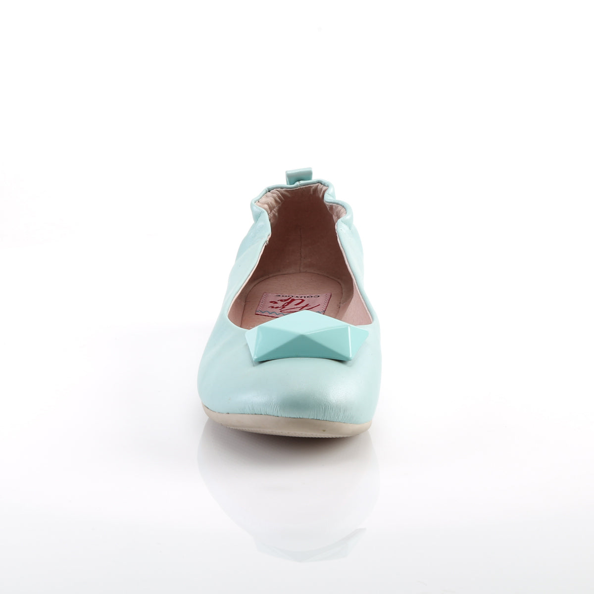 Pin Up Couture Womens Pumps OLIVE-08 Aqua Faux Leather