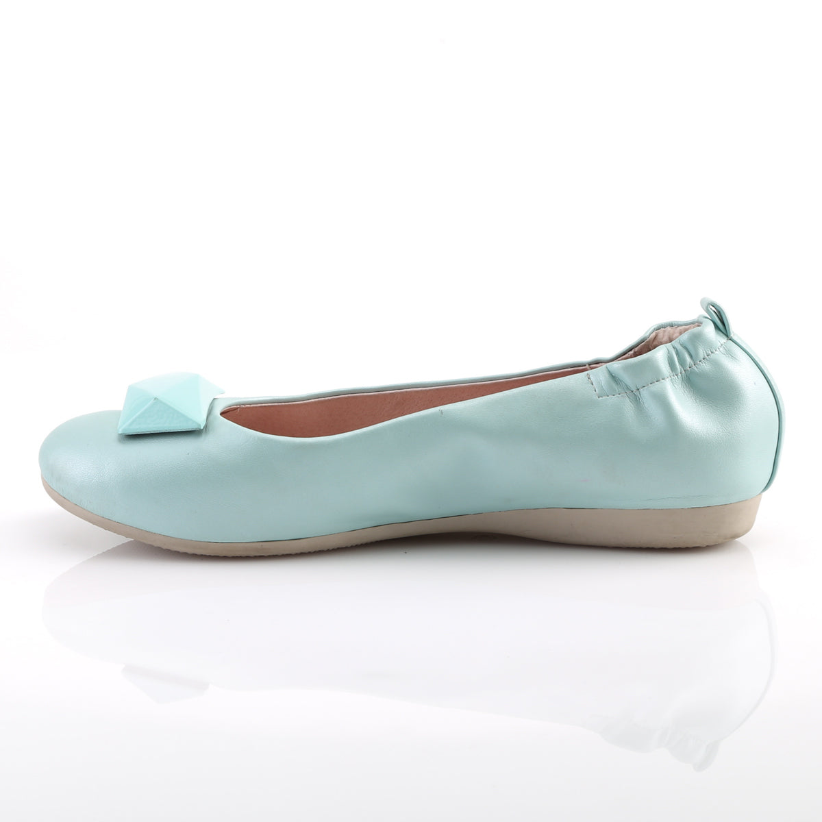 Pin Up Couture Womens Pumps OLIVE-08 Aqua Faux Leather