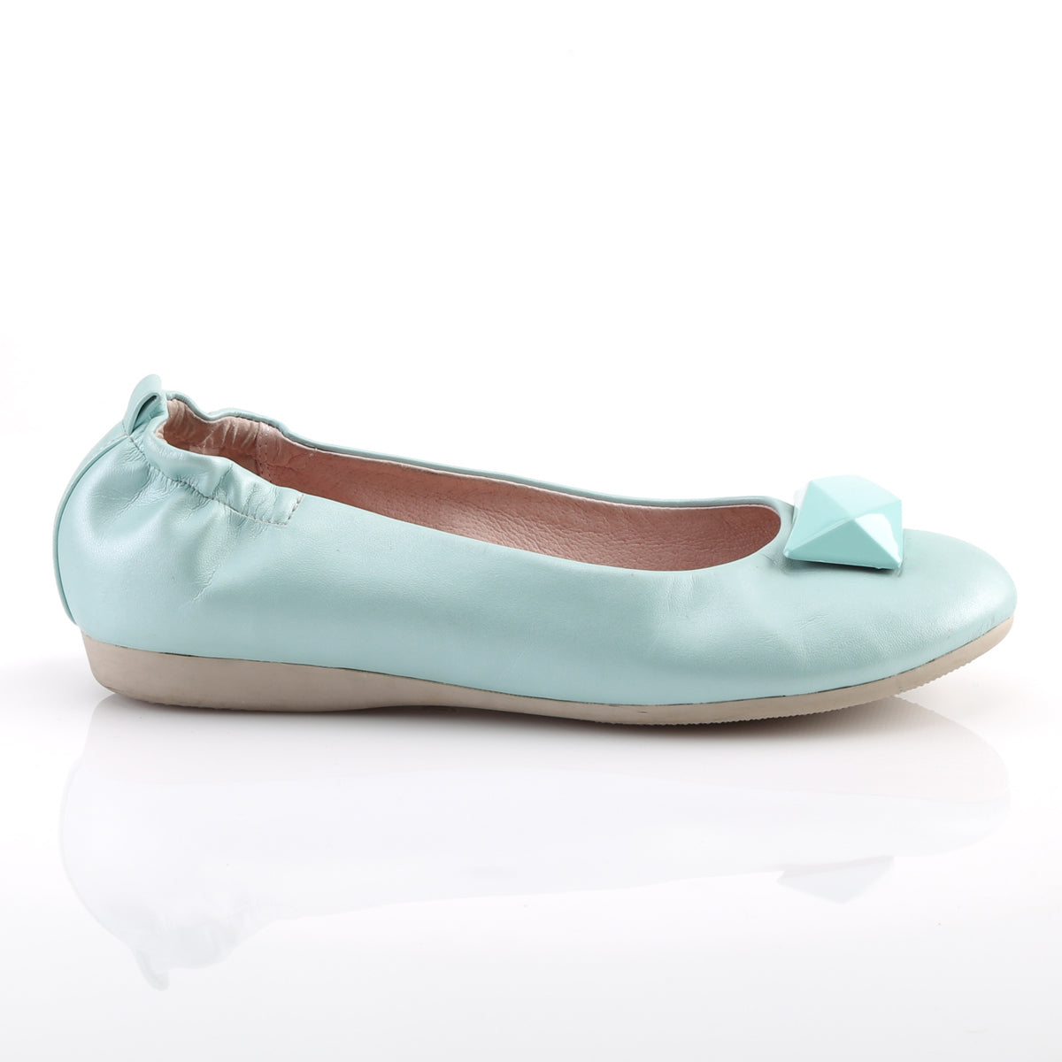 Pin Up Couture Womens Pumps OLIVE-08 Aqua Faux Leather
