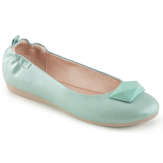 Pin Up Couture Womens Pumps OLIVE-08 Aqua Faux Leather