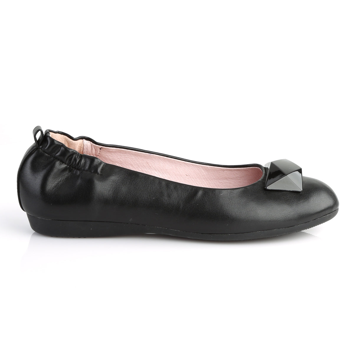 Pin Up Couture Womens Pumps OLIVE-08 Blk Faux Leather