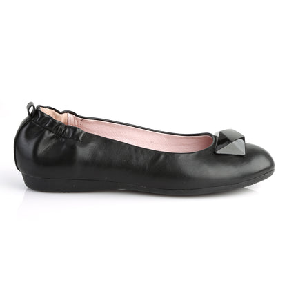 Pin Up Couture Womens Pumps OLIVE-08 Blk Faux Leather