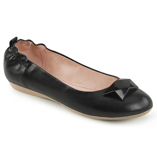 Pin Up Couture Womens Pumps OLIVE-08 Blk Faux Leather