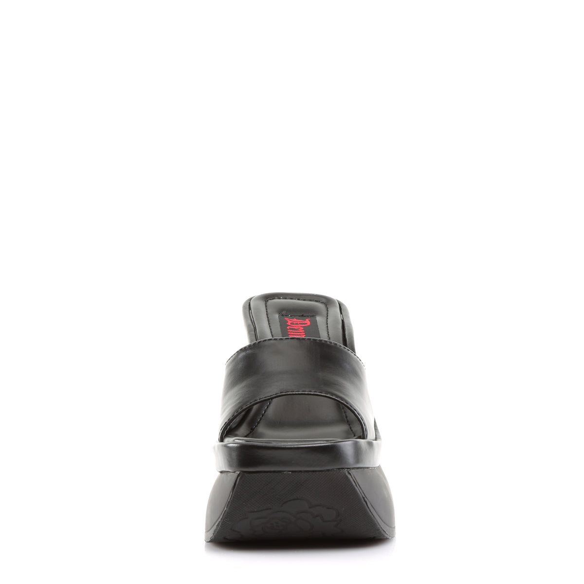 DemoniaCult Womens Sandals PACE-01 Blk Vegan Leather