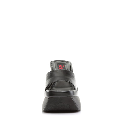 DemoniaCult Womens Sandals PACE-01 Blk Vegan Leather