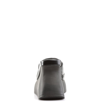 DemoniaCult Womens Sandals PACE-01 Blk Vegan Leather