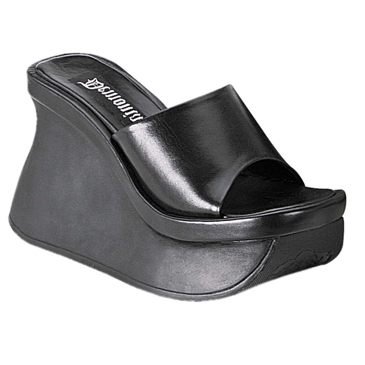 DemoniaCult Womens Sandals PACE-01 Blk Vegan Leather