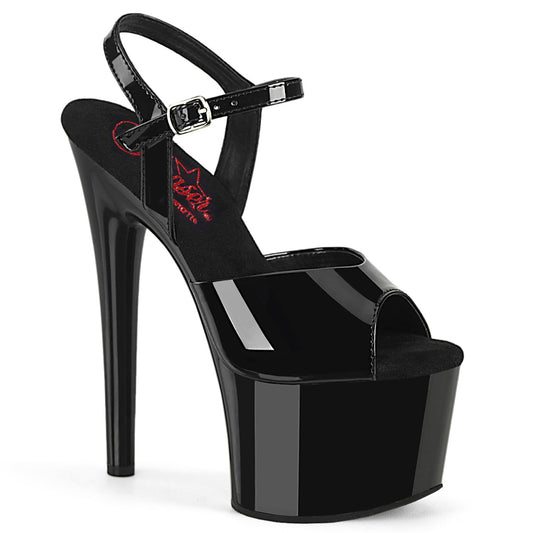 Pleaser  Sandals PASSION-709 Blk Pat/Blk