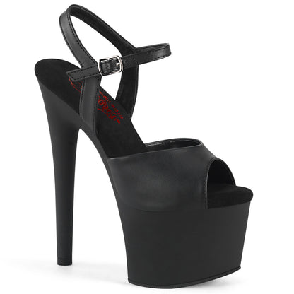Pleaser   PASSION-709 Blk Faux Le/Blk Matte