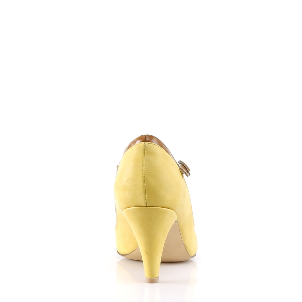 Pin Up Couture Womens Pumps PEACH-03 Yellow Multi Faux Leather