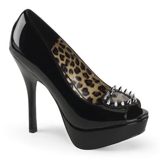 DemoniaCult Womens Pumps PIXIE-17 Blk Pat-Pvc