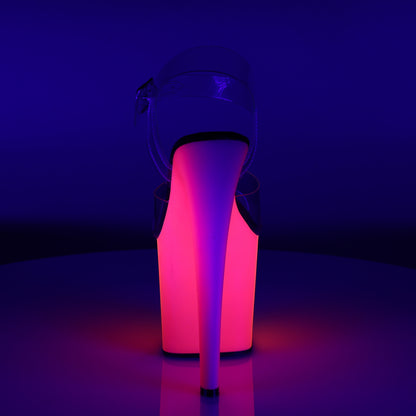Pleaser Womens Sandals RAINBOW-708UV Clr/Neon Multi