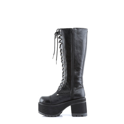 DemoniaCult Mens Boots RANGER-302 Blk Vegan Leather