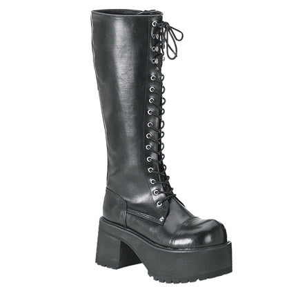 DemoniaCult Mens Boots RANGER-302 Blk Vegan Leather