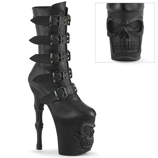 Pleaser  Ankle Boots RAPTURE-1052BK Blk Faux Leather/Blk Matte