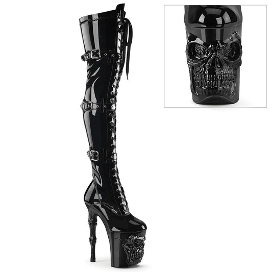 Pleaser  Boots RAPTURE-3028 Blk Str. Pat/Blk
