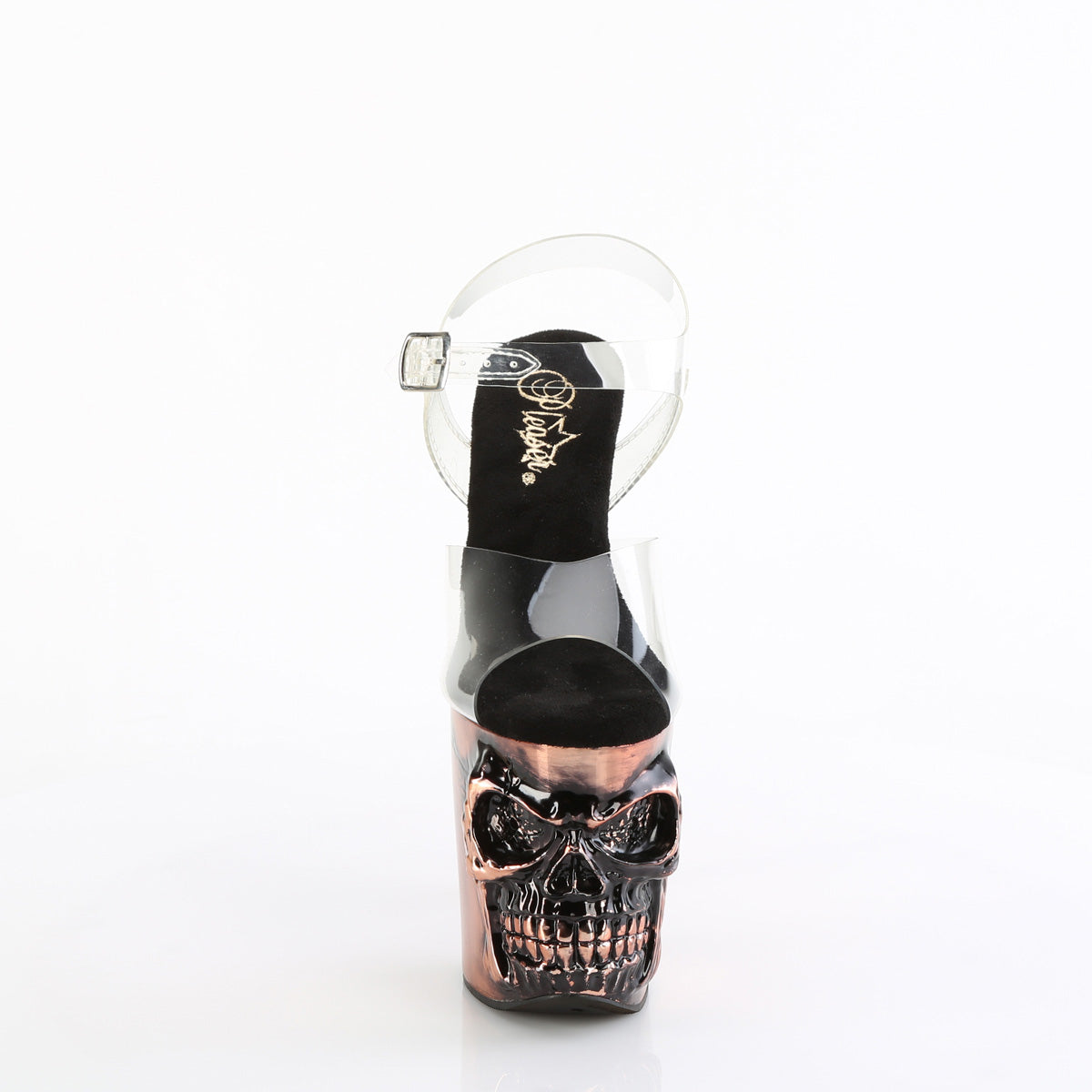 Pleaser  Sandals RAPTURE-808-LT Clr/Satin Copper Chrome