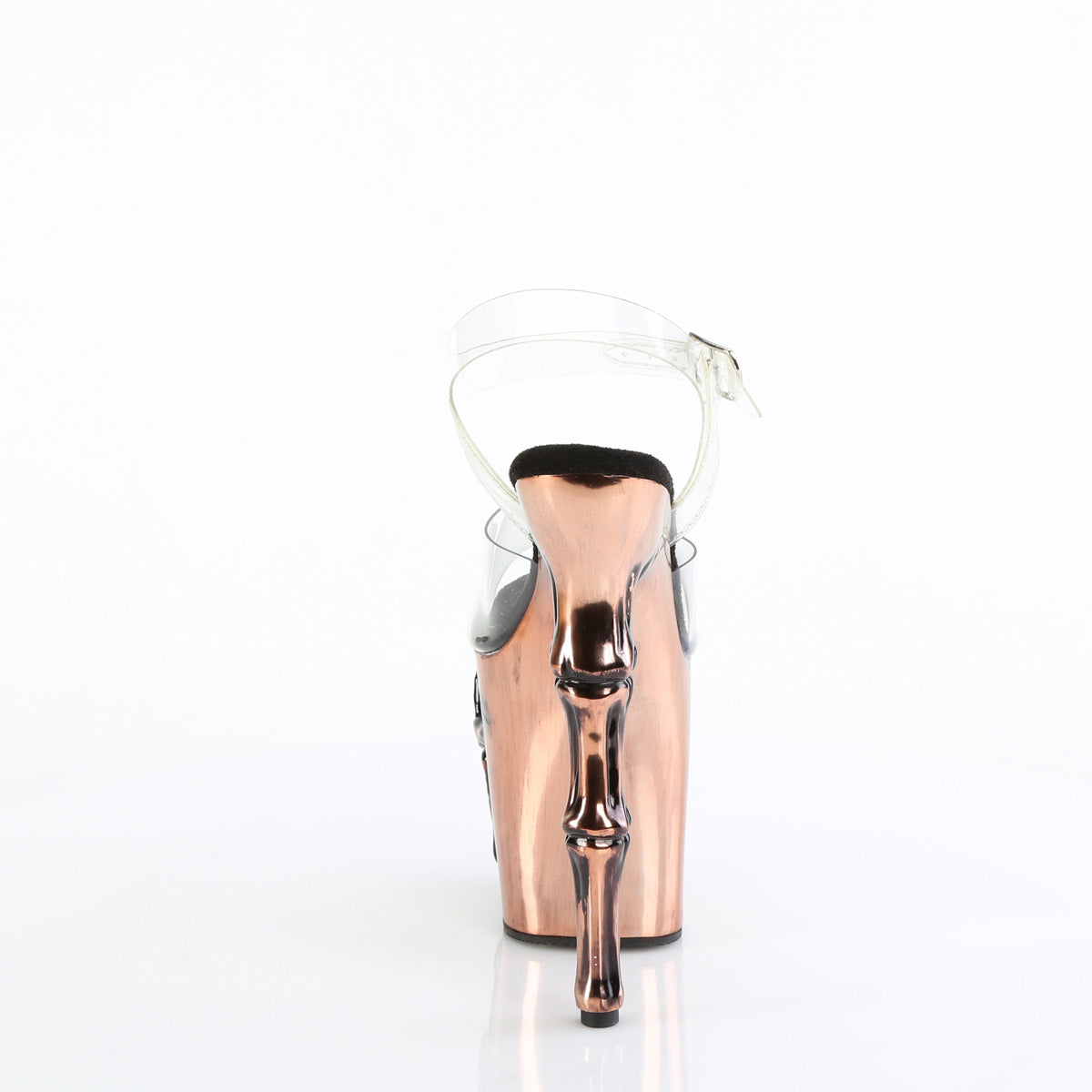 Pleaser  Sandals RAPTURE-808-LT Clr/Satin Copper Chrome