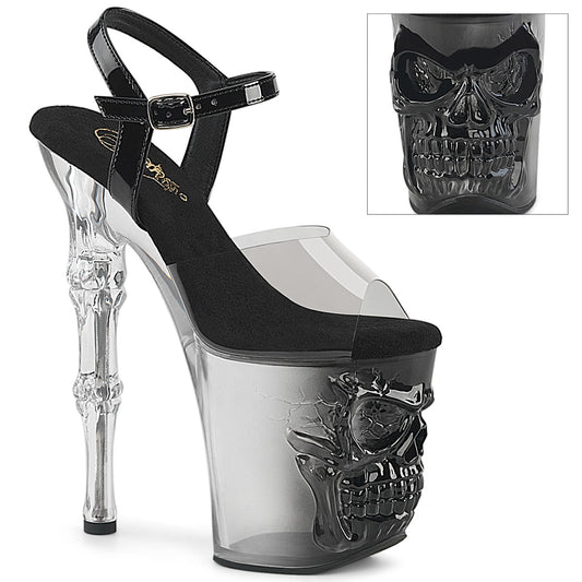 Pleaser Women's Platform Shoes RAPTURE-808T-1 Smoke-Blk/Blk-Clr Ombre