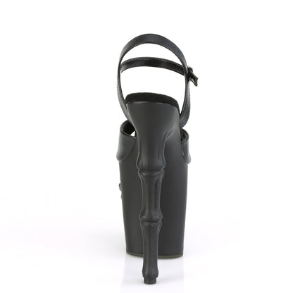 Pleaser  Sandals RAPTURE-809 Blk Faux Leather/Blk Matte