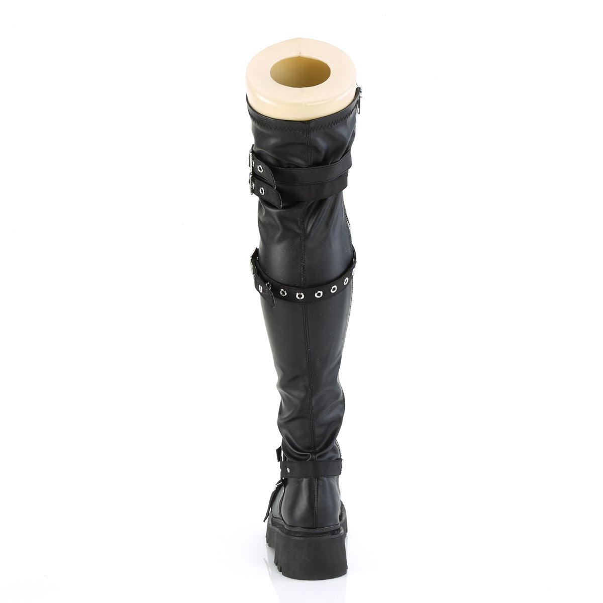 DemoniaCult  Boots RENEGADE-320 Blk Stretch Vegan Leather