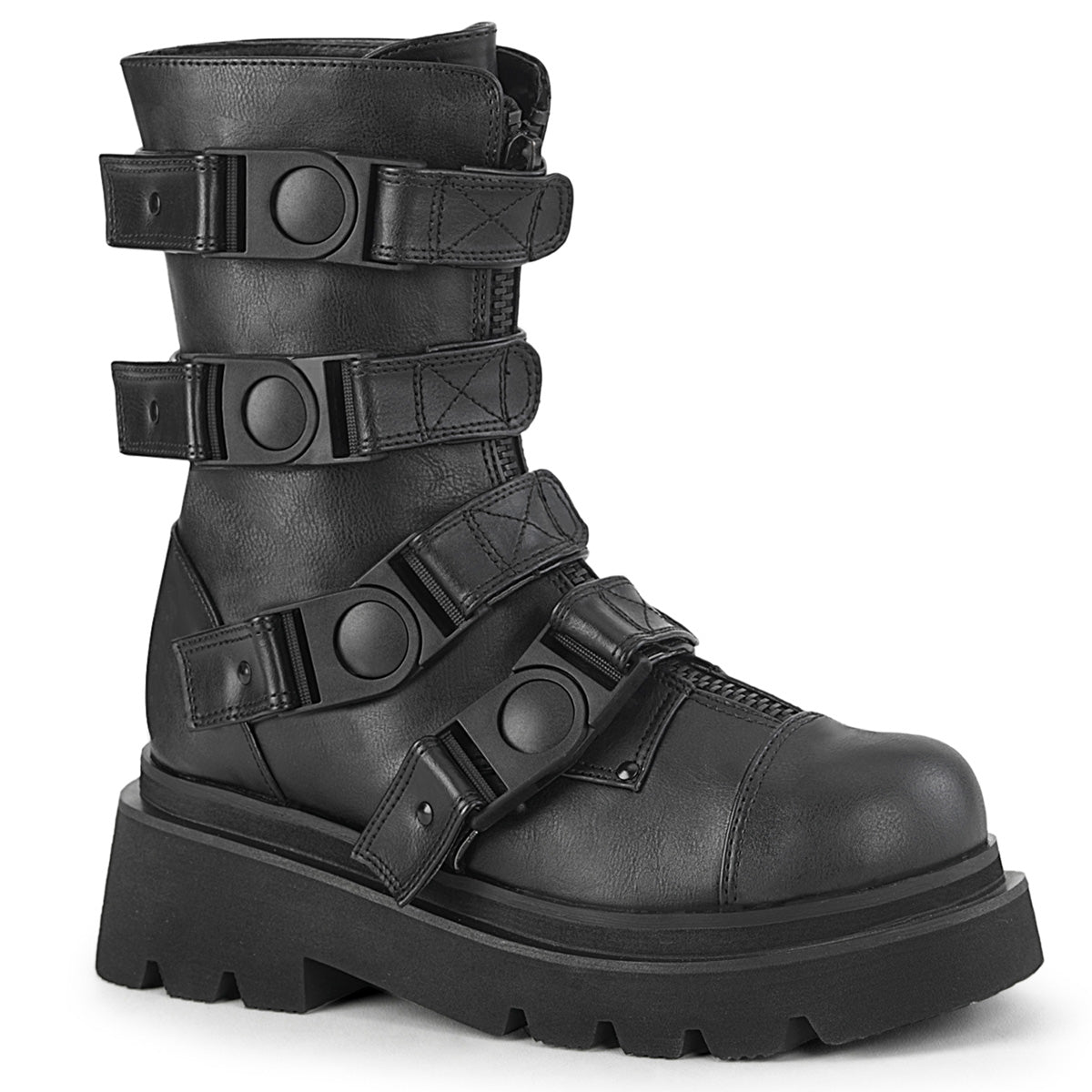 DemoniaCult  Boots RENEGADE-55 Blk Vegan Leather