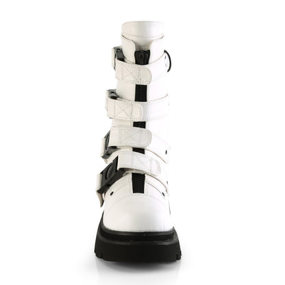 DemoniaCult  Boots RENEGADE-55 Wht Vegan Leather