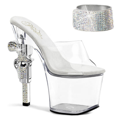 Pleaser Womens Sandals REVOLVER-712 Clr/Clr