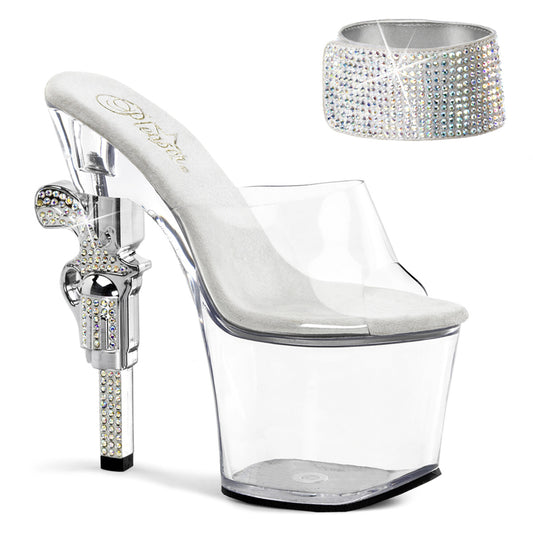 Pleaser Womens Sandals REVOLVER-712 Clr/Clr
