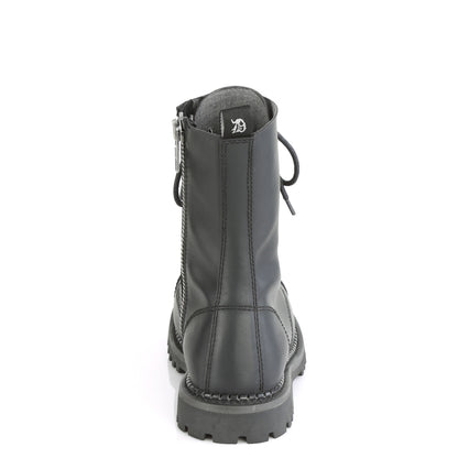 DemoniaCult Mens Boots RIOT-10 Blk Vegan Leather