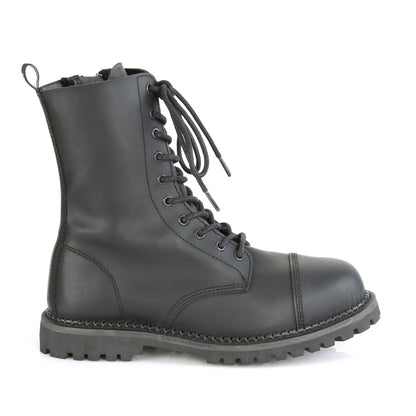 DemoniaCult Mens Boots RIOT-10 Blk Vegan Leather