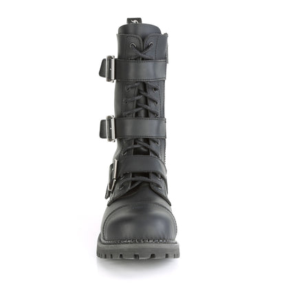 DemoniaCult Mens Boots RIOT-12BK Blk Vegan Leather