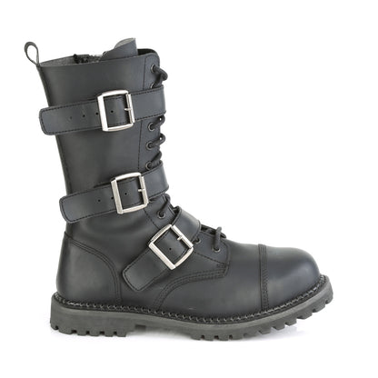 DemoniaCult Mens Boots RIOT-12BK Blk Vegan Leather