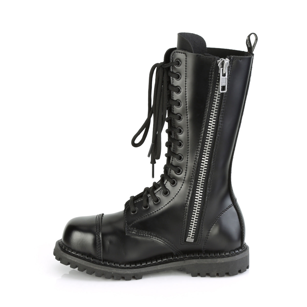 DemoniaCult Mens Boots RIOT-14 Blk Leather