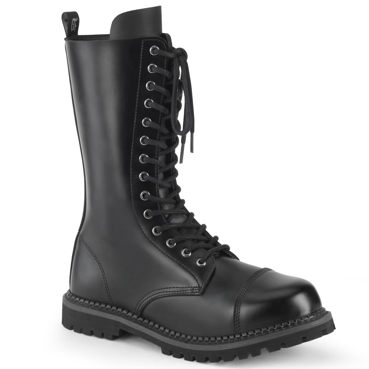 DemoniaCult Mens Boots RIOT-14 Blk Leather