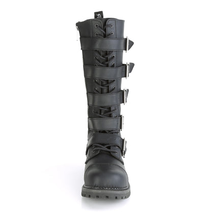 DemoniaCult Mens Boots RIOT-18BK Blk Vegan Leather
