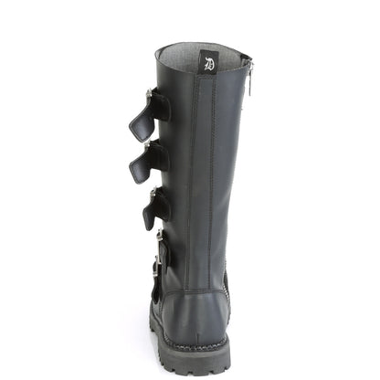 DemoniaCult Mens Boots RIOT-18BK Blk Vegan Leather