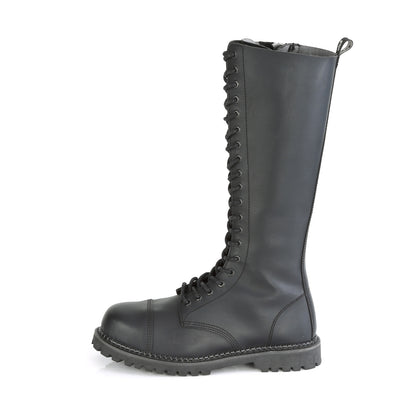 DemoniaCult Mens Boots RIOT-20 Blk Vegan Leather